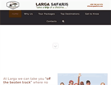 Tablet Screenshot of largasafaris.com